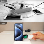 Chargeur sans fil pliable 4 en 1 Jabees PowerGlow avec lumière LED