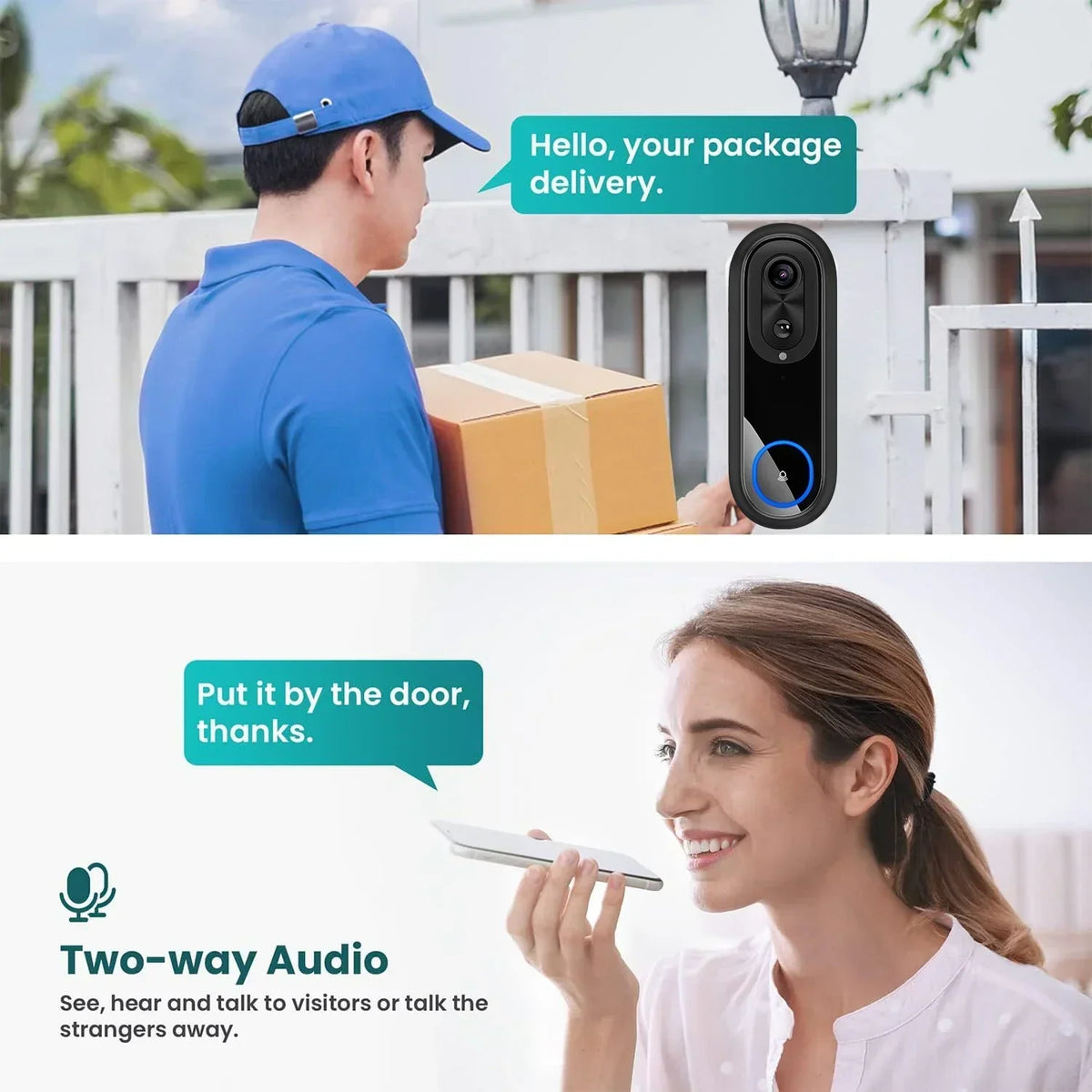 Wifi Video Doorbell Smart Camera (1080P)-2