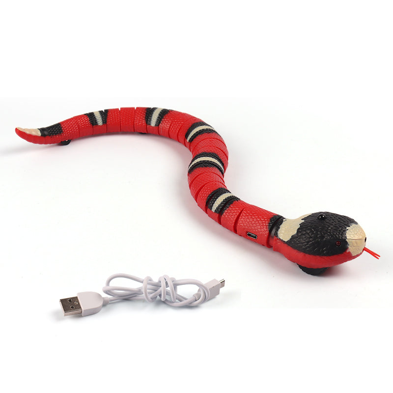 Serpent-jouet automatique à capteur pour animaux