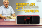 Red digital stereo FM radio receiver