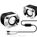 Enceintes pour ordinateur avec caisson de basses, noires