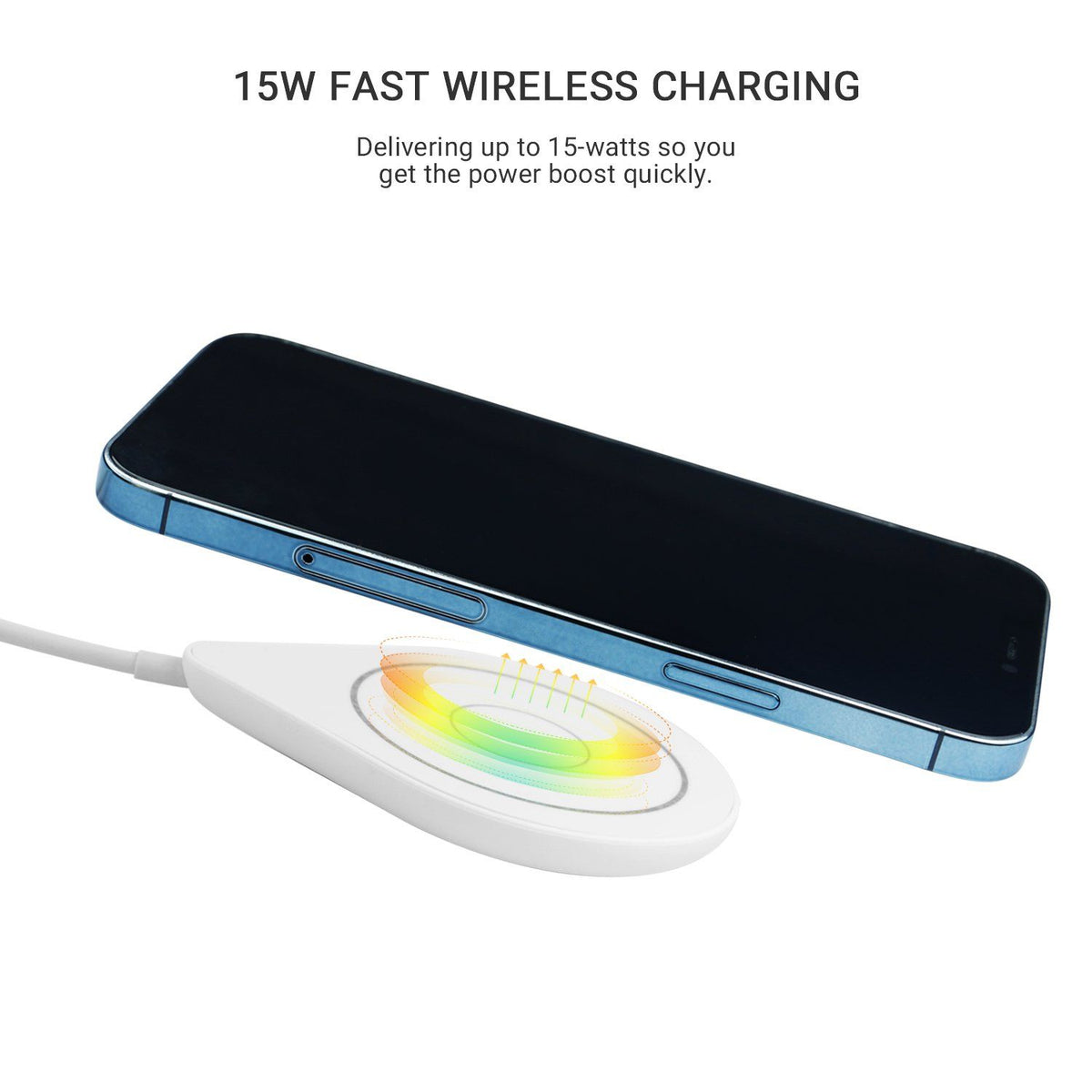 Chargeur sans fil magnétique ultrafin Jabees MAG-C, jusqu’à 15 W