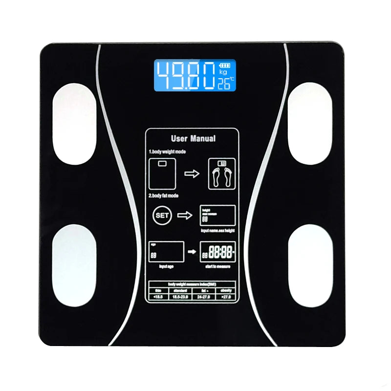 Balance impédancemètre connectée Bluetooth, noire