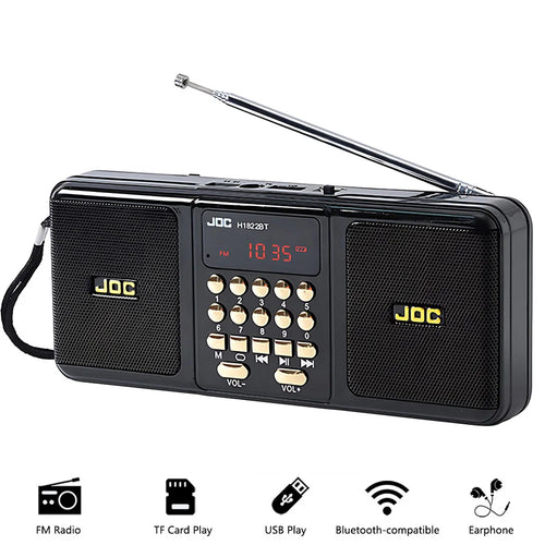 Bärbar högtalare med Bluetooth och FM-radio, svart