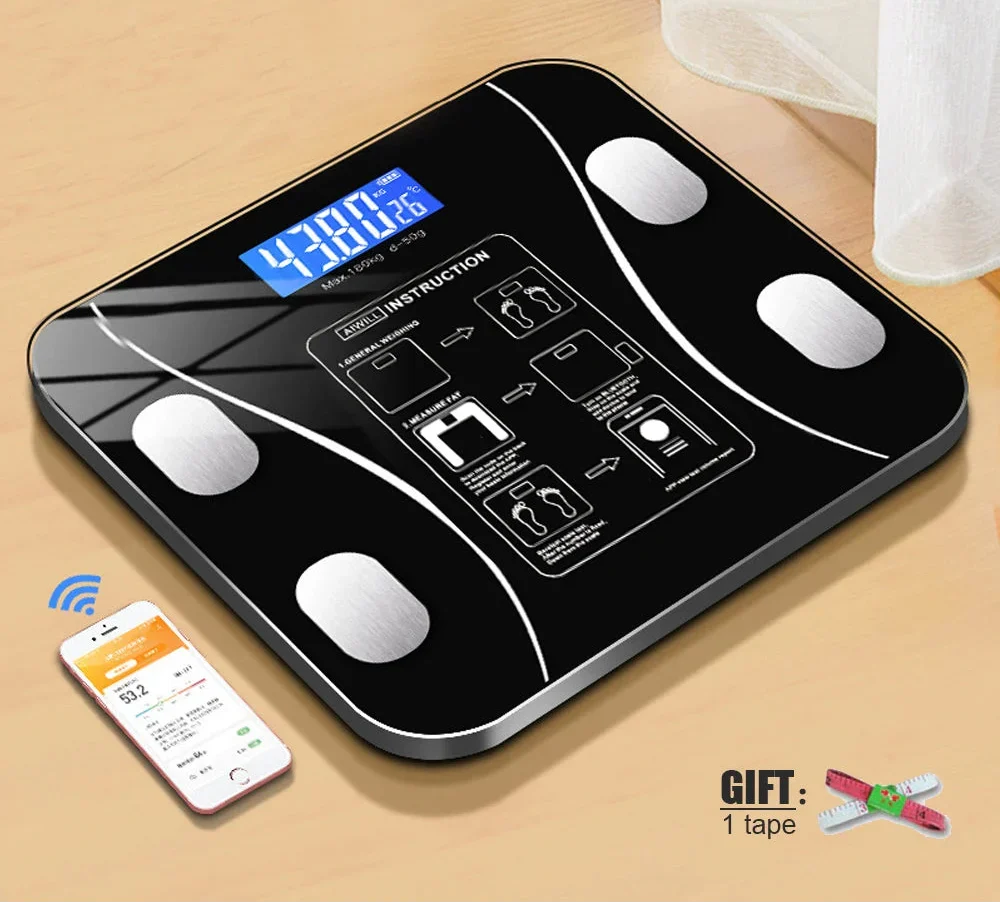 Balance impédancemètre connectée Bluetooth, noire
