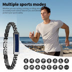 Black smart health band with pedometer