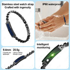 Black smart health band with pedometer