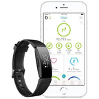 Bracelet connecté de santé et d'activité physique, noir