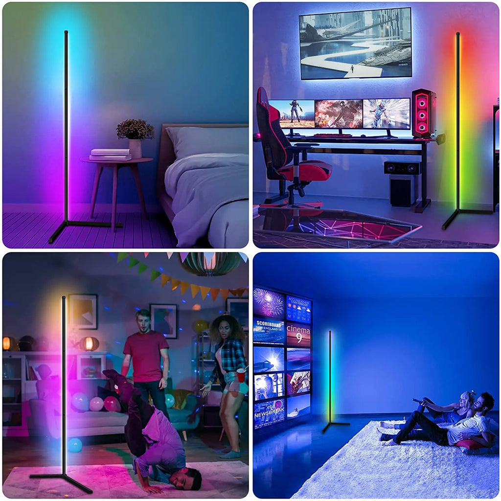 Smart RGB-golvlampa för hörn