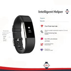 Bracelet d'activité connecté avec cardiofréquencemètre, noir