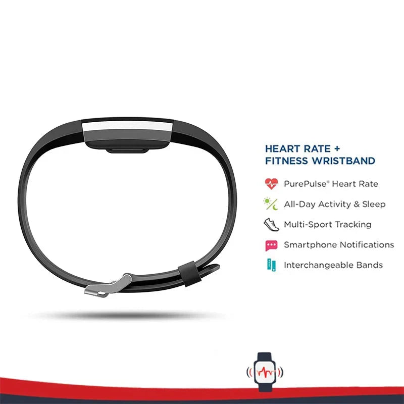 Bracelet d'activité connecté avec cardiofréquencemètre, noir