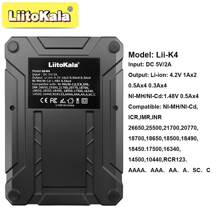 LiitoKala Lii-K4 intelligent batteriladdare