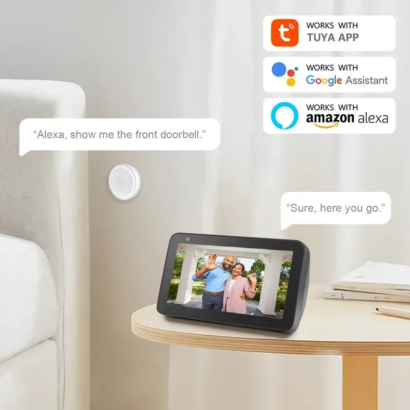 Smart dörrklocka med 2,4 GHz Wi-Fi-kamera och 1080p-upplösning