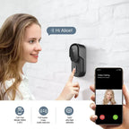 Smart dörrklocka med 2,4 GHz Wi-Fi-kamera och 1080p-upplösning