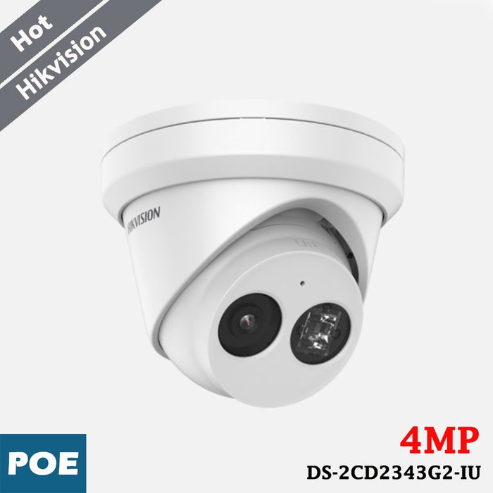 Cámara Hikvision AcuSense 4 MP DS-2CD2343G2-IU, 2,8 mm, 120 dB WDR y micrófono