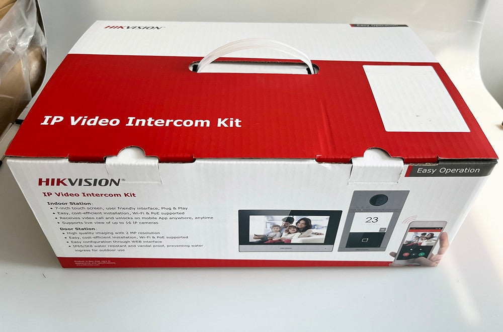Hikvision Wi-Fi IP-videoporttelefonpaket med 7-tums färgskärm