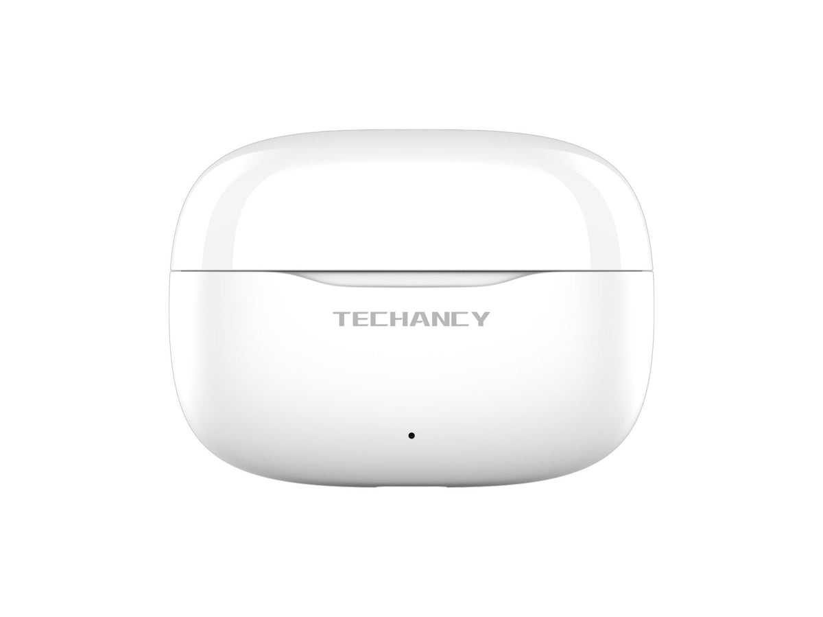 Techancy TWS KP2715 Bluetooth 5.4-hörlurar med HD-mikrofon, vita
