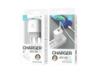 Vit Techancy TA2801-laddare på 20 W med PD-snabbladdning och QC 3.0