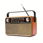 Bärbar radio AM/FM/SW med USB, TF och AUX