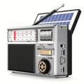 Multifunktionell bärbar radio FM/AM/Bluetooth/solcell
